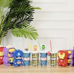 Circumtoy Avengers Exclusive Theather Topper Straw Cup & Plastic Popcorn Box