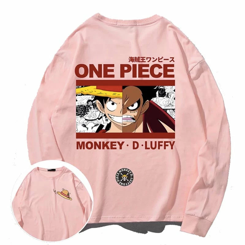 New Monkey D. Luffy Double-Faced Long Sleeve T-shirt 4 New Monkey D. Luffy Double-Faced Long Sleeve T-shirt - Image 4