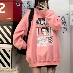 New Demon Slayer Squad Pullover Sweatshirt -accessories outlet store pink 95f579a9 9dcd 4286 a1db e529bea32897 2048x