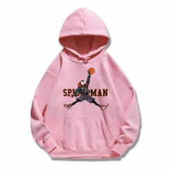 New Spider-Man: Into The Spider-Verse Playing Basketball Hoodie -accessories outlet store pink spiderman 2048x