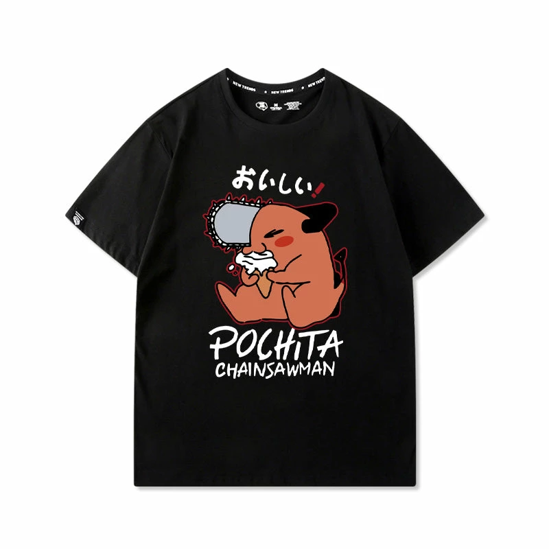 New Chainsaw Man Cute Pochita Summer T-shirt 1 New Chainsaw Man Cute Pochita Summer T-shirt