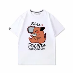 New Chainsaw Man Cute Pochita Summer T-shirt 24 New Chainsaw Man Cute Pochita Summer T-shirt -accessories outlet store pochitawhite1 2048x