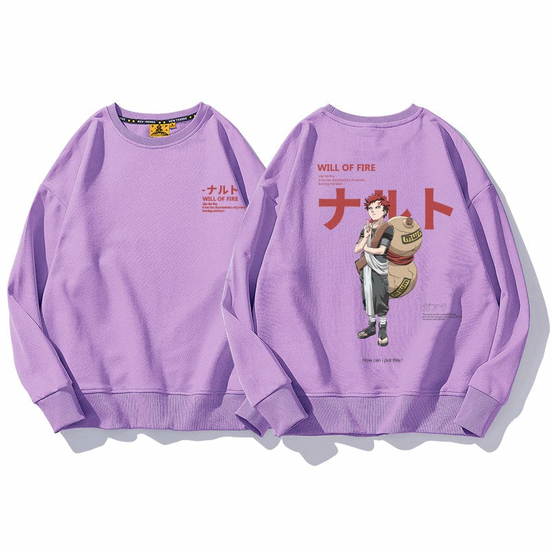 New Naruto, Kakashi & Gaara Will Of Fire Pullover Sweatshirt 22 New Naruto, Kakashi & Gaara Will Of Fire Pullover Sweatshirt - Image 22
