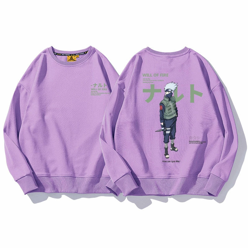 New Naruto, Kakashi & Gaara Will Of Fire Pullover Sweatshirt 21 New Naruto, Kakashi & Gaara Will Of Fire Pullover Sweatshirt - Image 21