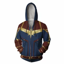 Circumtoy Captain Marvel Carol Danvers Zip Up Hoodie
