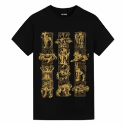 New Saint Seiya 12 Gold Saints Grid Summer Tee