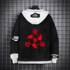 New Naruto Black Layered Hooded Denim Jacket -accessories outlet store sharingan 2048x