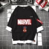 Circumtoy Marvel Logo & Hanged Spiderman/Deadpool/Captain Layered Tee