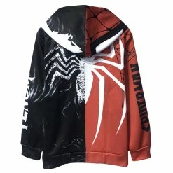 Circumtoy Spider-Man VS Venom Half Faced Zip Up Hoodie -accessories outlet store spiderman3 2048x