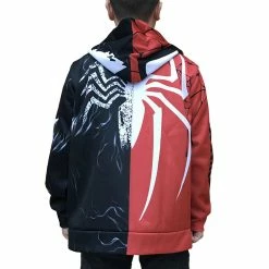 Circumtoy Spider-Man VS Venom Half Faced Zip Up Hoodie -accessories outlet store spiderman4 2048x