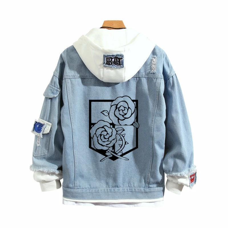 New Attack On Titan Stylish Hooded Denim Jacket 7 New Attack On Titan Stylish Hooded Denim Jacket - Image 7