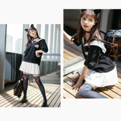 New Chibi Avengers Sailor Collar Short Sleeves Tee -accessories outlet store thor sailor 2048x