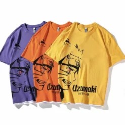 New Uzumaki Naruto Side Face Summer T-shirt