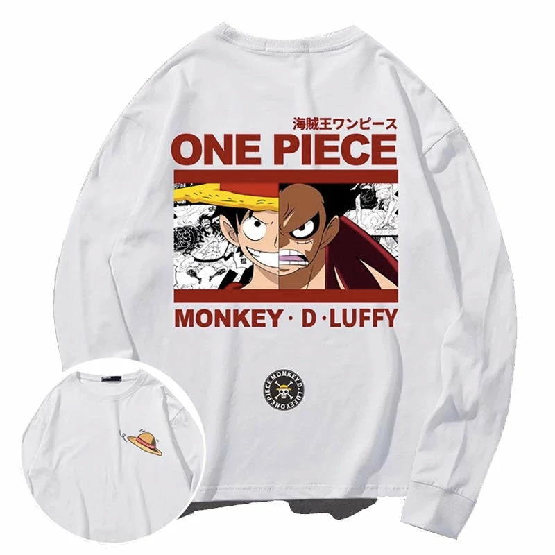 New Monkey D. Luffy Double-Faced Long Sleeve T-shirt 2 New Monkey D. Luffy Double-Faced Long Sleeve T-shirt - Image 2