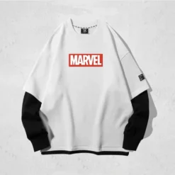 New Spider-Man Loose Fit Double Layer Long Sleeves T-shirt -accessories outlet store white marvel 2048x