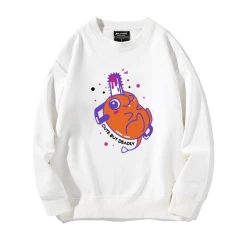 New Chainsaw Man Pochita Sweatshirt -accessories outlet store whitedeadlypochita 2048x