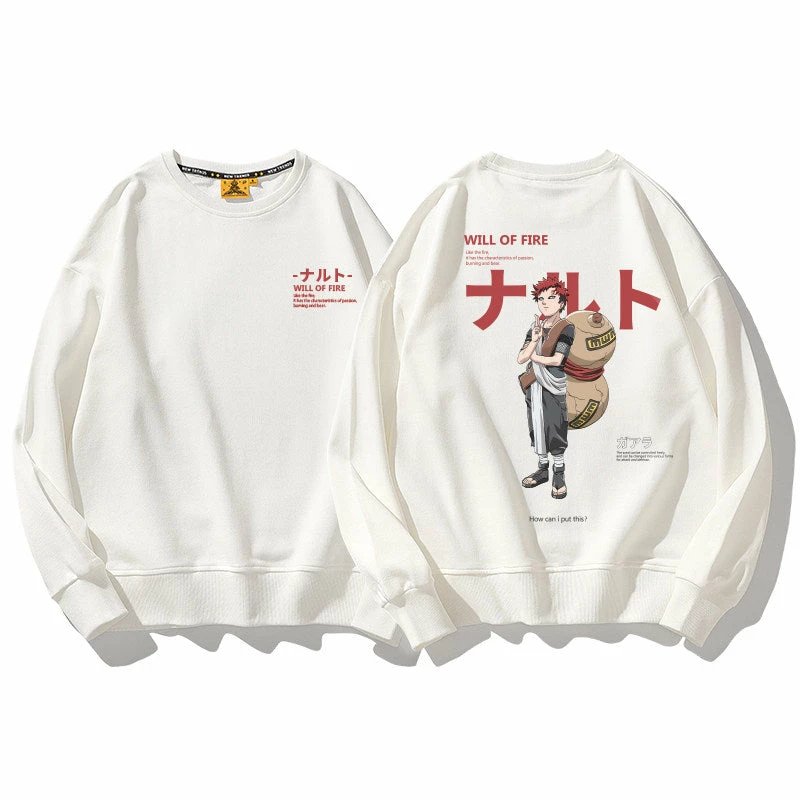 New Naruto, Kakashi & Gaara Will Of Fire Pullover Sweatshirt 7 New Naruto, Kakashi & Gaara Will Of Fire Pullover Sweatshirt - Image 7