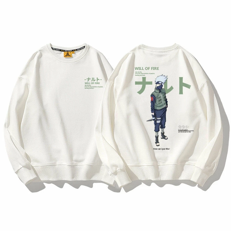 New Naruto, Kakashi & Gaara Will Of Fire Pullover Sweatshirt 6 New Naruto, Kakashi & Gaara Will Of Fire Pullover Sweatshirt - Image 6