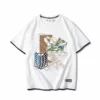 New Levi Ackerman & Eren Yeager Battling Double Hem Summer T-shirt