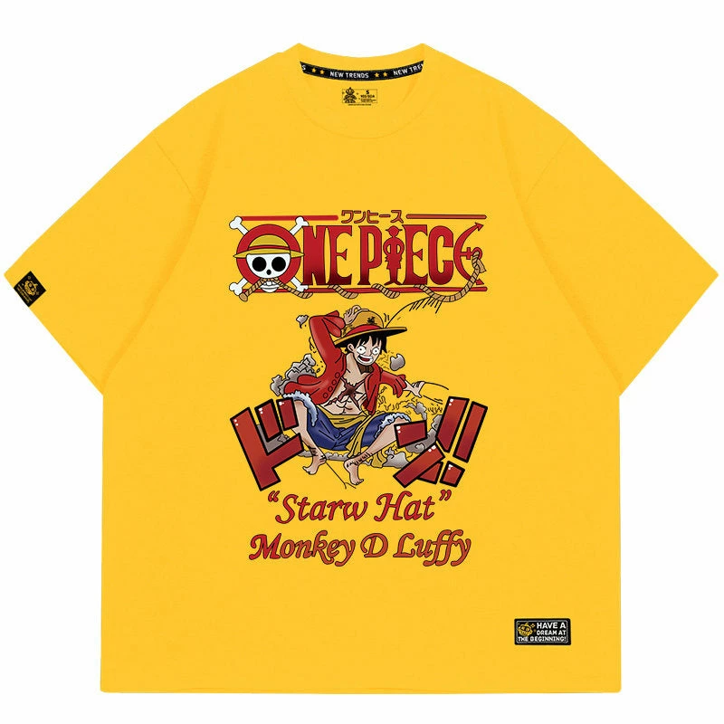 New One Piece Monkey D. Luffy Falling Down Summer T-shirt 2 New One Piece Monkey D. Luffy Falling Down Summer T-shirt - Image 2