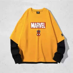 New Spider-Man Loose Fit Double Layer Long Sleeves T-shirt -accessories outlet store yellow hanged 2048x