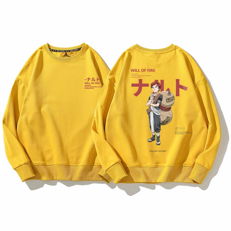 New Naruto, Kakashi & Gaara Will Of Fire Pullover Sweatshirt 19 New Naruto, Kakashi & Gaara Will Of Fire Pullover Sweatshirt - Image 19