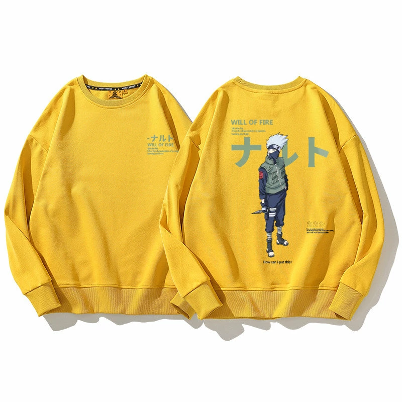 New Naruto, Kakashi & Gaara Will Of Fire Pullover Sweatshirt 18 New Naruto, Kakashi & Gaara Will Of Fire Pullover Sweatshirt - Image 18